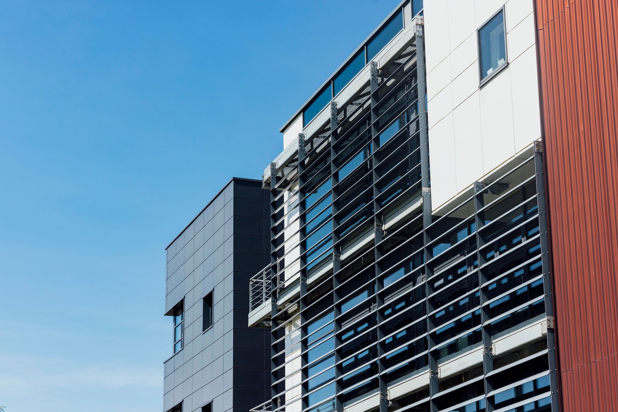 Modern building exterior for engineering call to action